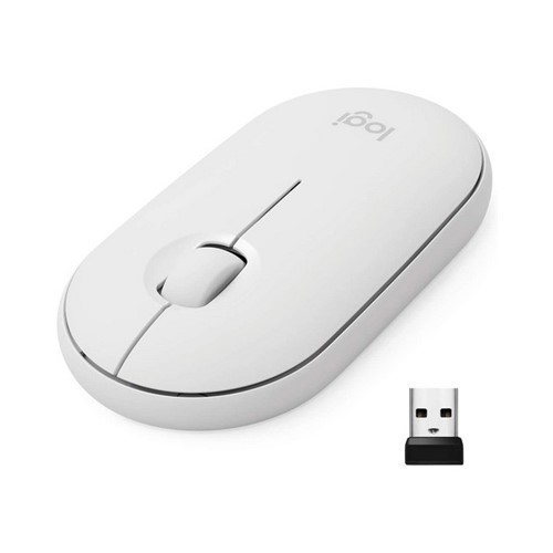 RATON LOGITECH M350 PEBBLE BLANCO INALAMBRICO
